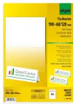 Sigel DP049 stalo kortelės, 190 x 60 mm, 185 g/m&sup2;, ry&scaron;kiai baltos, 40 vnt. (20 lapų x 2)