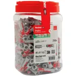 fischer sieninis kai&scaron;tis DUOPOWER 10x50 BigBox &scaron;viesiai pilkas/raudonas 210 vnt. užsandarinama pakuotė (570550)