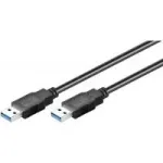 Wentronic Goobay USB 3.0 SuperSpeed kabelis, juodas, 0,5 m - USB 3.0 ki&scaron;tukas (A tipas) > USB 3.0 ki&scaron;tukas (A tipas) (95716)