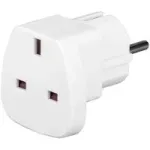 Wentronic Goobay kelioninis adapteris, baltas &ndash; UK ki&scaron;tukinis lizdas į F tipą (CEE 7/7) (94270)
