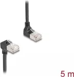 DeLOCK RJ45 tinklo kabelis Cat.6A S/FTP Slim 90&deg; 5m Juodas