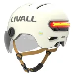 Apsauginis dviračių &scaron;almas Livall L23 baltas 54&ndash;58 cm su integruotais LED ir SOS funkcijomis