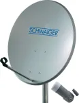 Palydovinės televizijos sistema SCHWAIGER SPI5500SET1 vienam naudotojui, antenos rinkinys be imtuvo