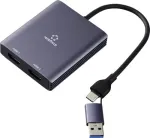 Renkforce RF-6418198 USB-C į HDMI adapteris [1x USB-A - 2x] Pilka 4K UHD 15 cm (RF-6418198)