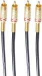shiverpeaks BASIC-S 2x RCA - 2x RCA 1,5 m garso laidas, juodas - auksinis (BS40222)