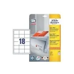 Lipnūs etikečių lapai Avery Zweckform 6171 Balti 64 x 45 mm, 450 vnt., A4 formatas