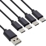 InLine USB 4in1 Y įkrovimo laidas, 1x USB-A ki&scaron;tukas į 4x USB-C ki&scaron;tukus, juodas 2m
