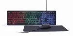 Pilno dydžio laidas klaviatūra su pele Gembird KBS-UML-01 &mdash; USB, QWERTY JAV, 104 klavi&scaron;ai, juoda