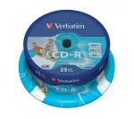Verbatim CD-R AZO Wide Inkjet Printable 700 MB 52x 25 vnt.