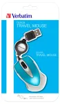 Verbatim Go Mini pelė, ambidekstrinė, USB Type-A, optinė, 1000 DPI, mėlyna