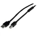 StarTech.com 65ft (20m) aktyvus USB 2.0 A į B laidas, ilgas USB laidas, USB spausdintuvo laidas, 1x USB A (M), 1x USB B (M), juodas