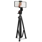 Tripod Hama Rotary Smartphone II, skirtas i&scaron;maniajam telefonui ir skaitmeniniam fotoaparatui, 3 kojelės, maks. apkrova 1 kg, auk&scaron;tis 41,5&ndash;150 cm, juodas