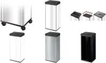 &Scaron;iuk&scaron;lių dėžė Hailo Big-Box Swing XL 52 L balta &ndash; siūbavimo dangtis, didelė talpa