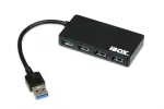 iBox IUH3F56 sąsajų &scaron;akotuvas USB 3.2 Gen 1 (3.1 Gen 1) Type-A 5000 Mbit/s Juodas