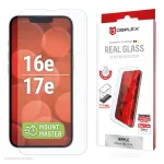 Grūdinto stiklo apsauginis stikliukas e.v.i. Displex (10H), skirtas Apple iPhone 16e/17e &ndash; atsparus įbrėžimams, ne&scaron;varumams ir smūgiams, permatomas