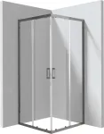 DEANTE Square Shower Cabin 80x80 cm su Dvigubomis Stumdomomis Durimis, Chromuotu Rėmu