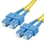MCL Samar FJOS2/SCSC-1M OS2 vienmodis simplex &scaron;viesolaidinis jungiamasis kabelis SC/SC 1 m geltonas