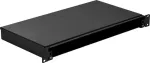 EFB Elektronik VSB-F-SW Splice Box Fixed 1U Without Front Panel Unpopulated Black