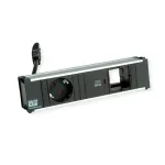 Bachmann CONI stalinis maitinimo modulis - 1x Schuko lizdas, 1x USB-C 22W PD, įvadas GST18i3, juodas