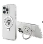 Karl Lagerfeld Apple iPhone 16 Pro Ringstand Karl and Choupette MagSafe Case Transparent