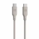 Evelatus USB-C į USB-C Silikoninis Laidas 1,2 m 60W / 20V 3A &Scaron;iltai Pilka