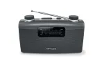 Ne&scaron;iojamas radijo imtuvas Muse M-058 R &mdash; AM/FM, sukamas garsumo reguliatorius, baterijos arba 230 V maitinimas, juoda/pilka