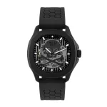 Philipp Plein The Skeleton Automatinis Vyri&scaron;kas Laikrodis PWRAA0923 42mm Juodas Silikonas