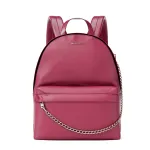 Michael Kors Rhea Medium Backpack Dark Berry Saffiano Leather Gold-Tone Hardware