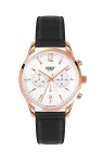 Henry London moteri&scaron;kas laikrodis HL39-CS-0036, 39 mm rožinio aukso atspalvio nerūdijančio plieno korpusas, žalias ciferblatas, žalios odos apyrankė