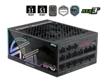 MSI MPG Ai1300TS PCIE5 1300W ATX 3.0 80 PLUS Gold visi&scaron;kai modulinis maitinimo &scaron;altinis, juodas