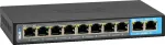 BCS BCS-B-SP0802G 8 prievadų PoE+ komutatorius su 2 Gigabit jungtimis, 120 W, nevaldomas