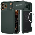 Spigen Optik Armor MagFit dėklas iPhone 17 Pro Max, suderinamas su MagSafe, Abyss Green spalvos (ACS09901)