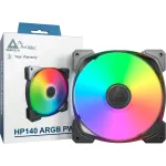 Montech HP140 ARGB PWM korpuso ventiliatorius, 140x140x25 mm, 1760 aps./min, 29,2 dB, juodas