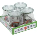 WECK Mold Jar 0.75L rinkinys (4 vnt.) - Skaidrūs stikliniai konservavimo indeliai