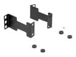 Delock Server Rack Depth Extension Adapter Mounting Kit, 1U, juoda