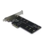 Inter-Tech KT015 PCIe adapterio plok&scaron;tė, PCIe x4 į M.2 + SATA į M.2