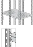 EFB Elektronik Heavy-Duty fiksuota lentyna 6U &scaron;oninis montavimas 200 kg &scaron;viesiai pilka RAL 7035