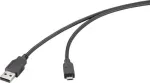 Renkforce USB 2.0 laidas USB-A (tėvas) &ndash; USB Micro-B (tėvas), 3 m, juodas, RF-6830434