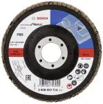 Bosch X431 Standard &scaron;lifavimo diskas metalui, tiesus, 115 mm, 80 grūdėtumo, stiklo pluo&scaron;to pagrindu 2608603714