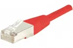 EXERTIS CONNECT Cat.6 F/UTP komutacinis kabelis, raudonas, 0,5 m, plonas apsauginis lizdas 842053
