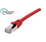 EXERTIS CONNECT RJ45 komutacinis kabelis Cat. 6, F/UTP, GRS sertifikuotas, raudonas, 0,5 m (854620)