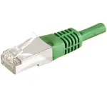 EXERTIS CONNECT Cat.6a F/UTP komutacinis kabelis, 10 m, žalias, 10 Gbps, plonu apsauginiu antgaliu 859554