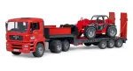 Transporto rinkinys BRUDER MAN TGA žemagrindis vilkikas su Manitou krautuvu