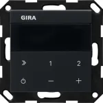 GIRA 2320005 UP Radio IP System 55 įleidžiamas interneto radijas su DAB+ ir FM, Bluetooth, Wi-Fi, multiroom, matinė juoda