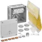 SPELSBERG Abox Pro XT SL-6&sup2; jungiamųjų dėžių dėžė, IP68, maks. laidas 6 mm&sup2;, 5 polių, pilka 40646001