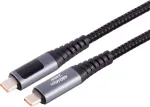 S CONN MAXIMUM CONNECTIVITY USB-C į USB-C įkrovimo kabelis, 240W PD, integruotas ekranas, 1m 14-59025