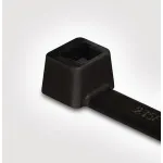 HellermannTyton T18I-HS-BK-C1 kar&scaron;čiui atsparus poliamido kabelių rai&scaron;tis, 100 x 2,5 mm, juodas, 100 vnt.