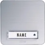 M-E MODERN-ELECTRONICS KTA-1 A/S įleidžiamas skambučio mygtukas, 1 mygtukas, nerūdijantis plienas, sidabrinis, 12 V/1 A, LED ap&scaron;vietimas, IP44
