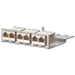 METZCONNECT BTR E-DATmodul 6x88 1U CAT6 patch panelis su 6 ekranuotais RJ45 moduliais, integruotu kabelių valdymu ir įtempimo mažinimu 130922-03-E