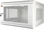 IT-BUDGET 19 inch sieninis tinklo spintos korpusas 6U, 570x600 mm, perforuotas priekis ir &scaron;onai, nuimamos &scaron;oninės plok&scaron;tės, baltas 90ITB19MSR666TW
